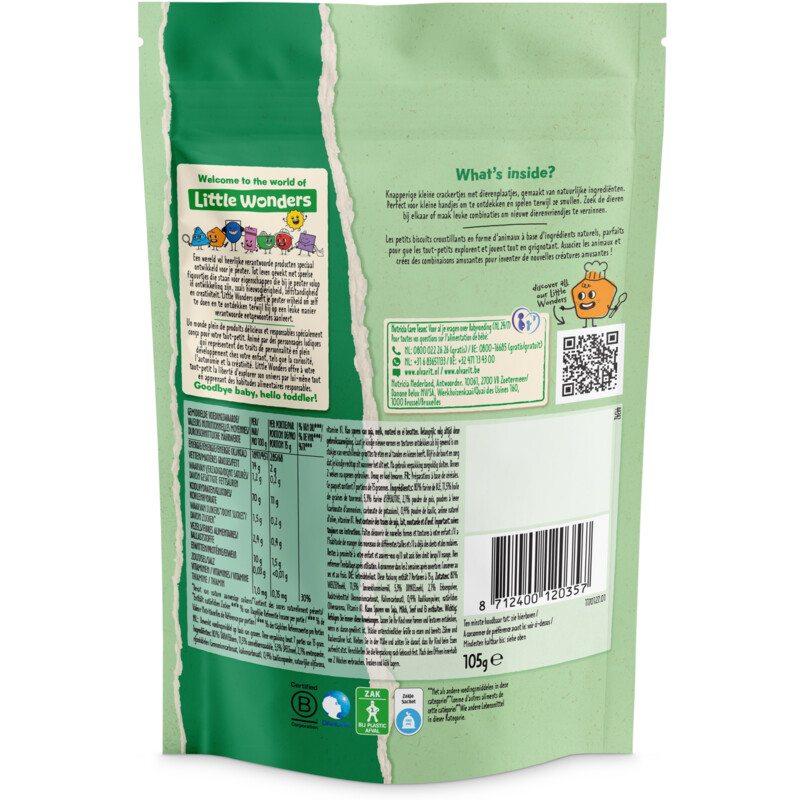 Een afbeelding van Olvarit Puzzel crackers erwt basilicum 15m+