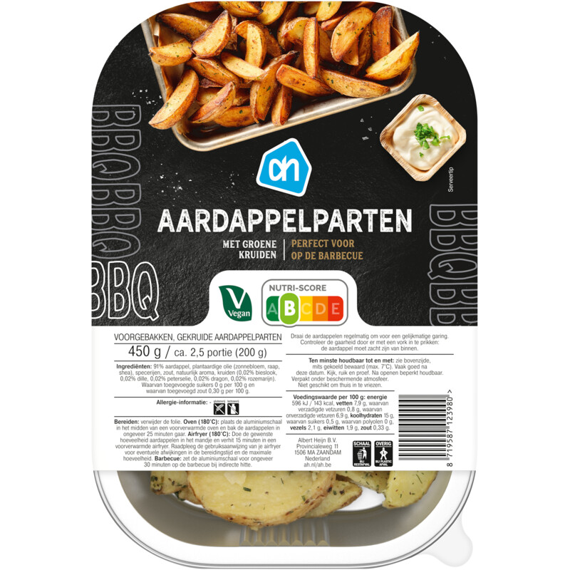 Een afbeelding van AH Aardappelparten met groene kruiden