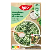 Iglo Bladspinazie mozzarella bel
