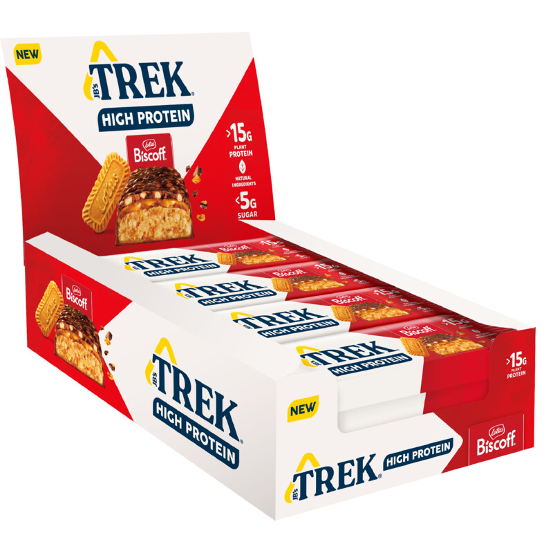 Een afbeelding van Trek High protein lotus biscoff