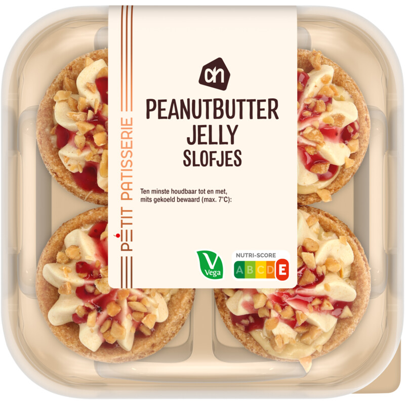 Een afbeelding van AH Peanutbutter jelly slofjes
