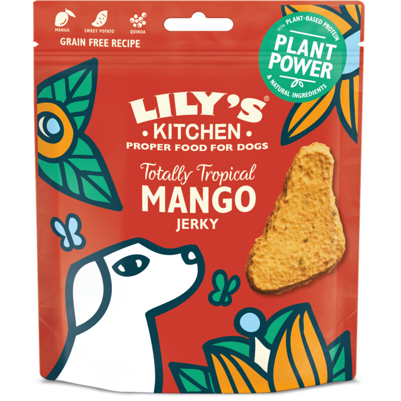 Een afbeelding van Lily's Kitchen Tropical mango jerky snack
