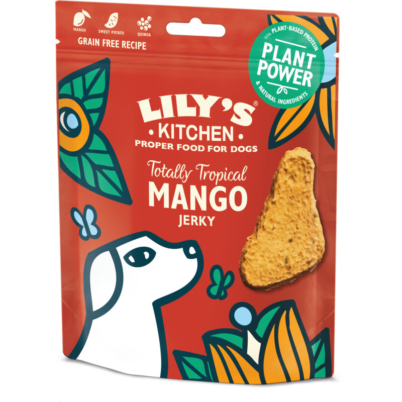 Een afbeelding van Lily's Kitchen Tropical mango jerky snack