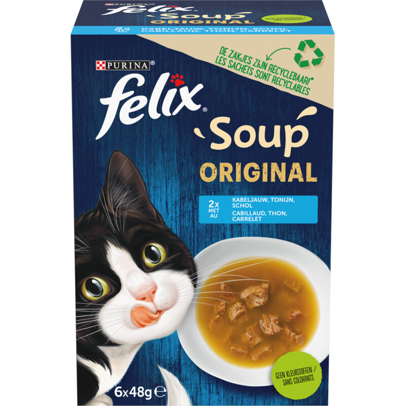 Een afbeelding van Felix Soup original met kabeljauw tonijn schol