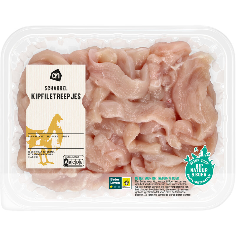 Een afbeelding van AH Scharrel kipfiletreepjes