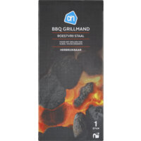 AH BBQ rollende grillmand RVS 9x20cm
