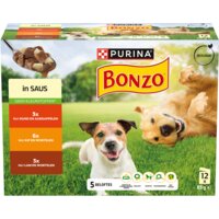 Een afbeelding van Bonzo Maaltijdzakjes in saus rund, kip, lam