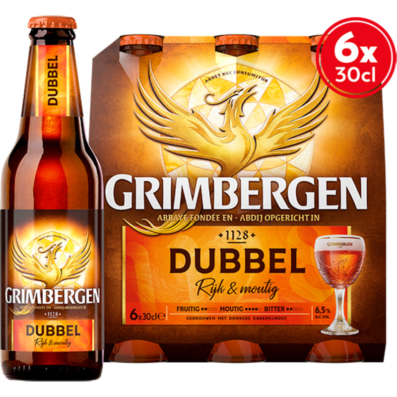 Een afbeelding van Grimbergen Dubbel 6-pack
