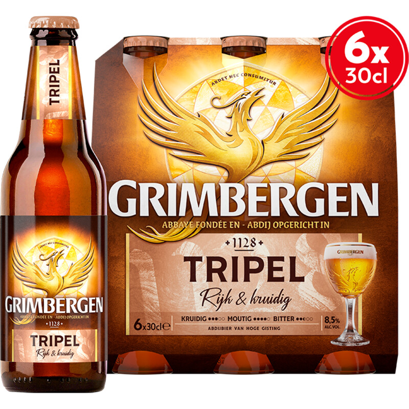 Een afbeelding van Grimbergen Tripel abdijbier 6-pack