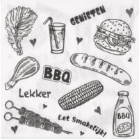 AH BBQ servet 3-laags 33x33cm
