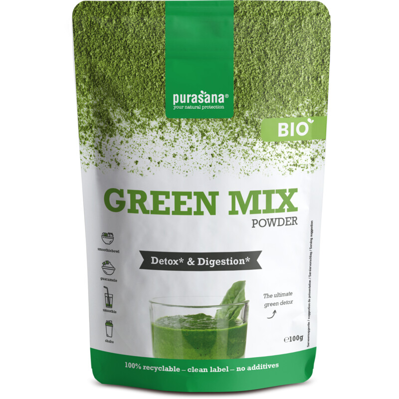Een afbeelding van Purasana Green mix poeder