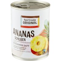 Een afbeelding van Fairtrade Original Ananas schijven op sap