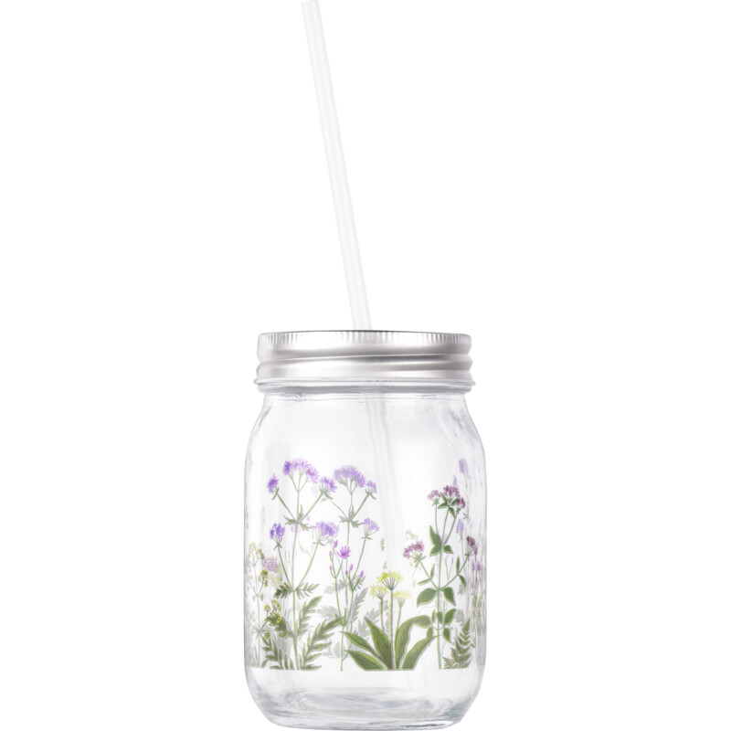 Een afbeelding van Day Flora drinkglas met rietje 0.45 liter