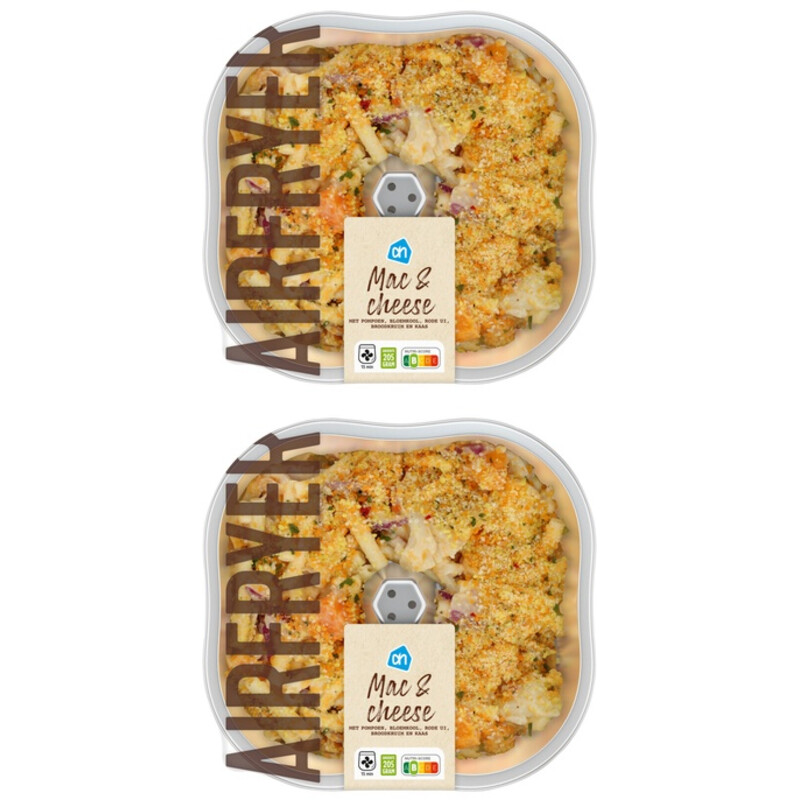 Een afbeelding van AH Airfryermaaltijd mac & cheese 2-pack
