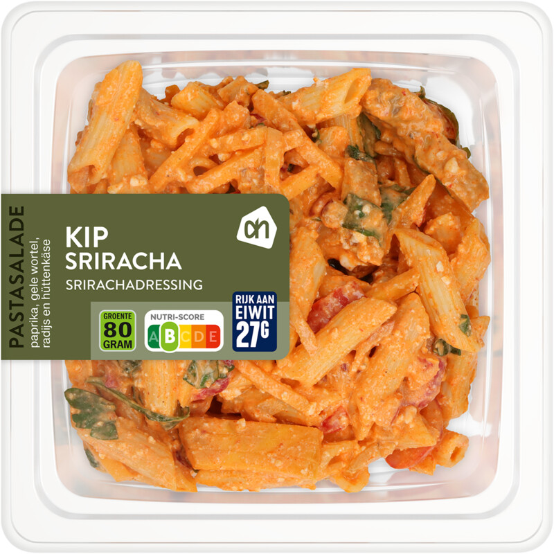 Een afbeelding van AH Pastasalade kip sriracha