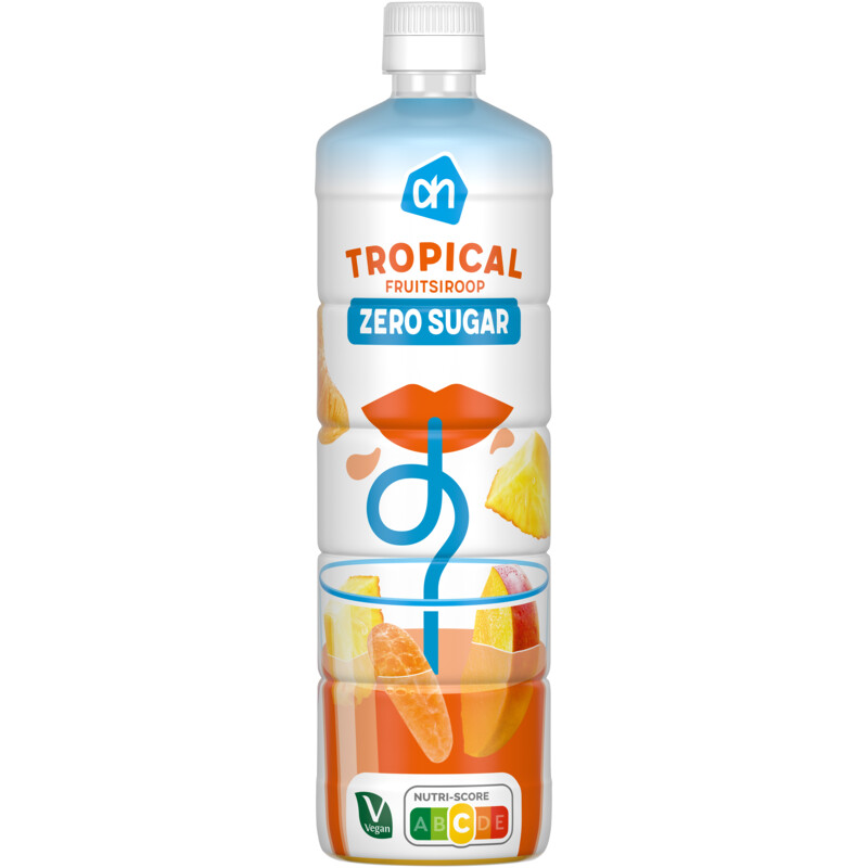 Een afbeelding van AH Siroop tropical 0% suiker toegevoegd