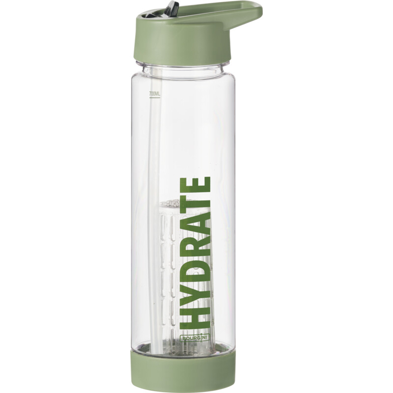 Een afbeelding van Bourgini Waterfles hydrate groen 700ml