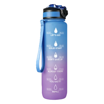 Bourgini Waterfles gradient paars 1 liter