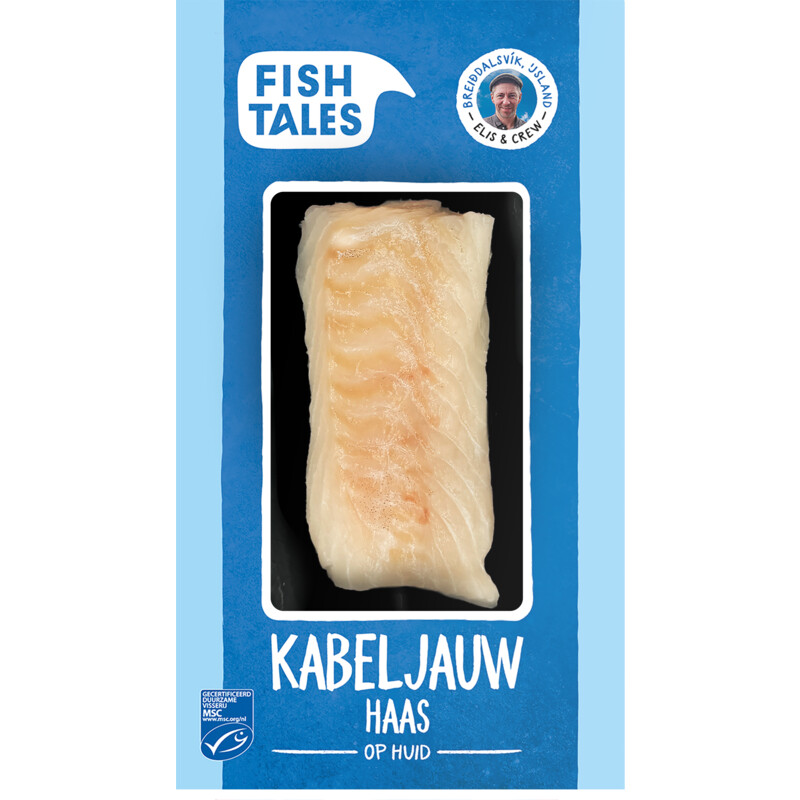Een afbeelding van Fish Tales Kabeljauwhaas op huid
