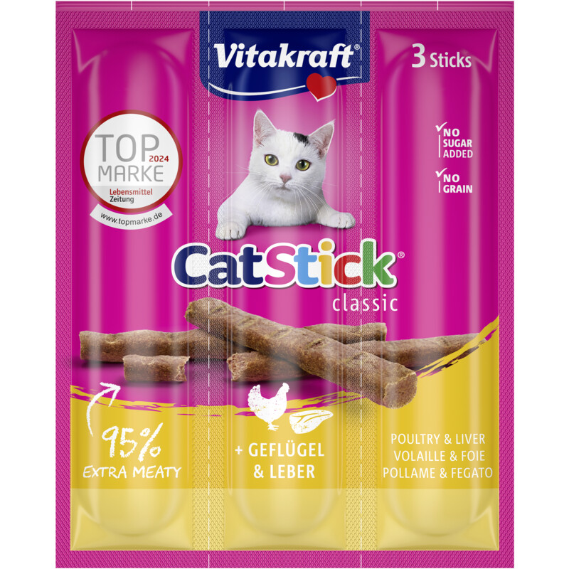 Een afbeelding van Vitakraft Catsticks mini gevogelte lever