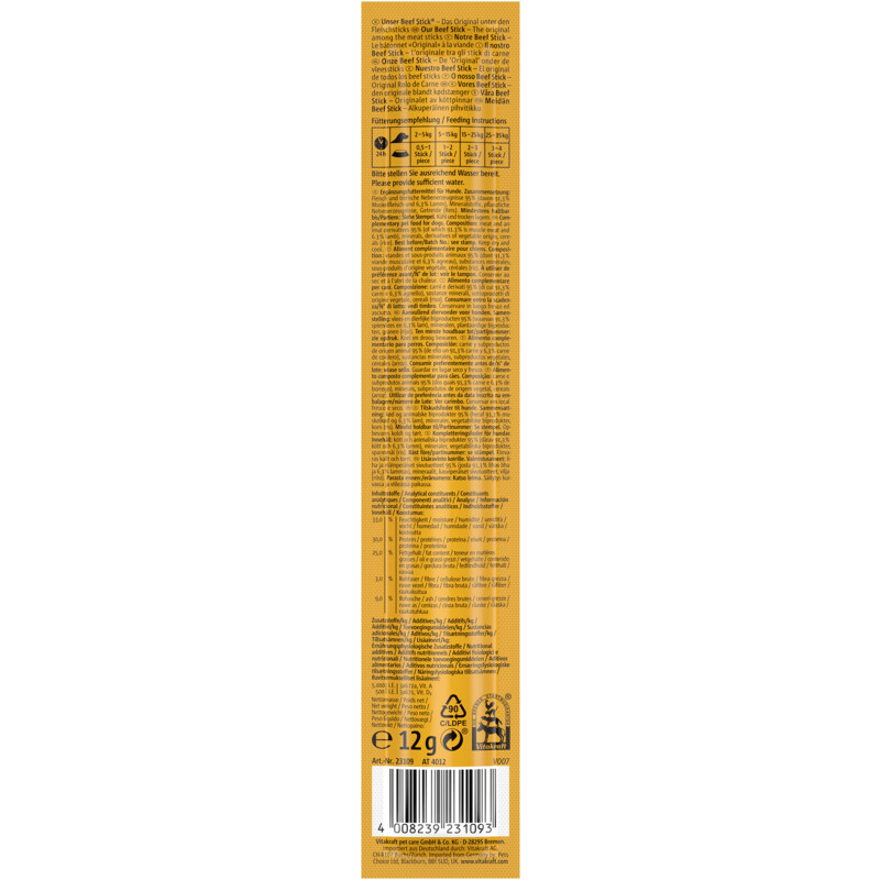 Een afbeelding van Vitakraft Beefstick lam