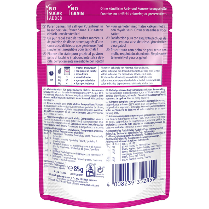 Een afbeelding van Vitakraft Poesie delice kalkoen in saus