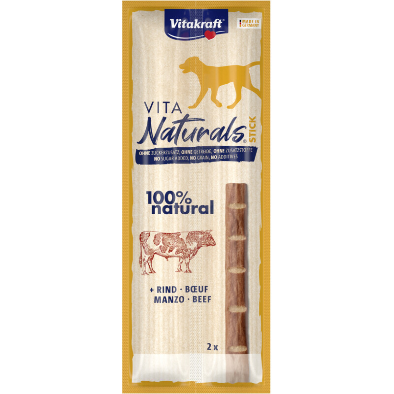 Een afbeelding van Vitakraft Vita naturals dog stick rund