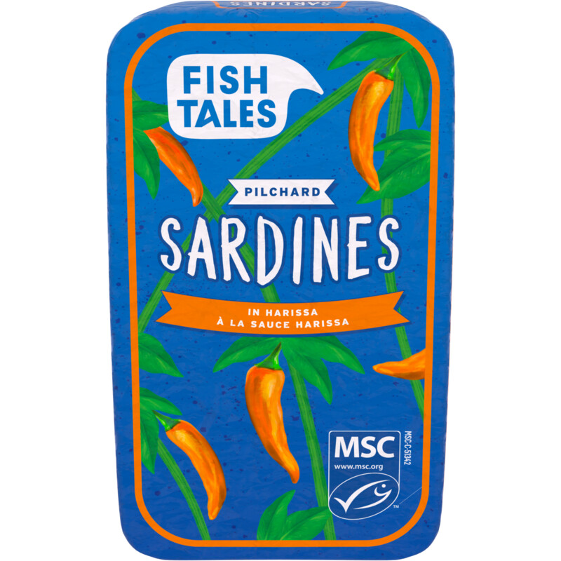 Een afbeelding van Fish Tales Sardines in harissa
