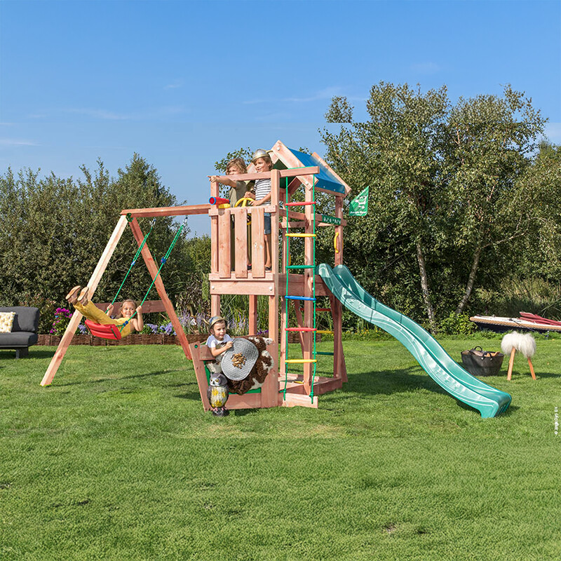 Een afbeelding van Jungle Gym Viking 1 swing 30 douglas dark green