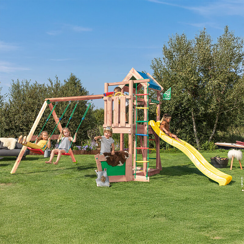 Een afbeelding van Jungle Gym Viking 2 swing 30 douglas yellow
