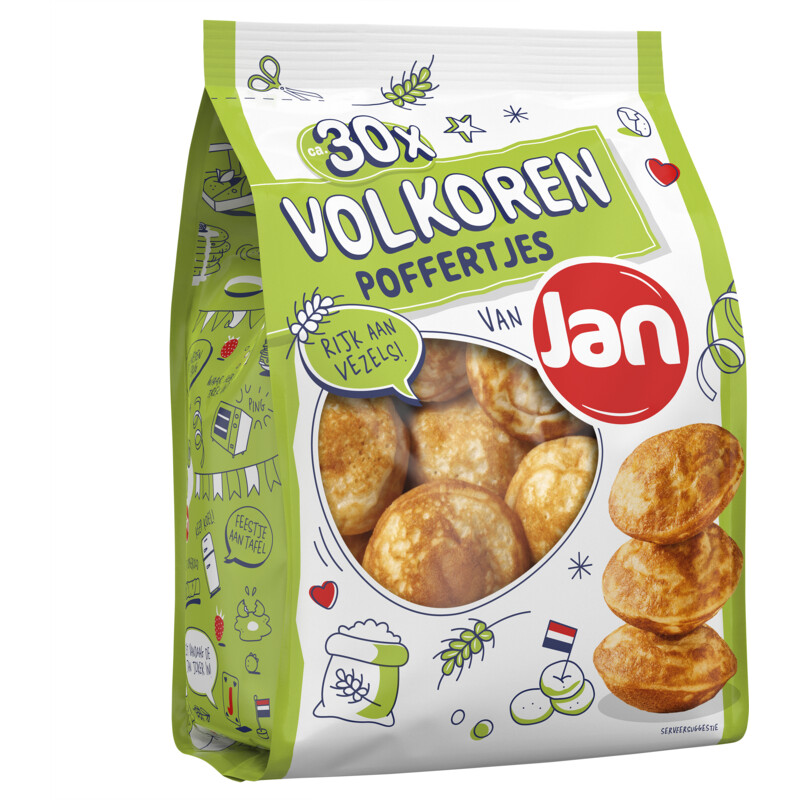 Een afbeelding van Jan Volkoren poffertjes