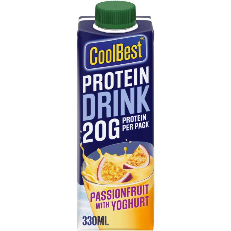 Een afbeelding van CoolBest Protein drink passionfruit
