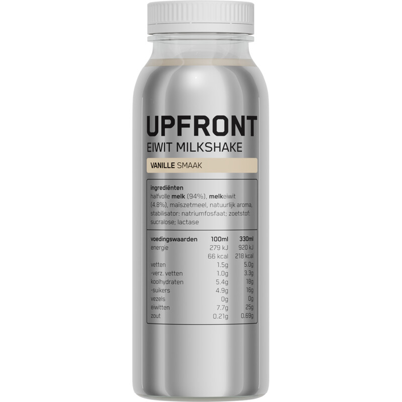 Een afbeelding van Upfront Eiwit milkshake vanille smaak
