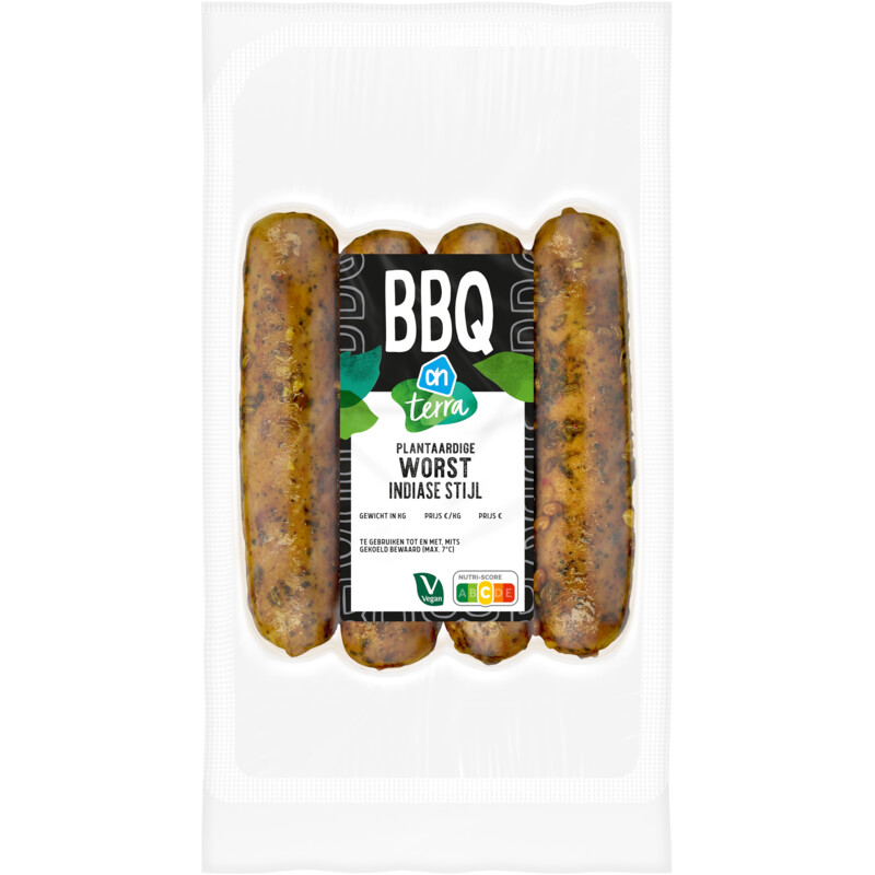 Een afbeelding van AH Terra Plantaardige worst Indiase stijl