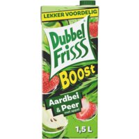 Een afbeelding van DubbelFrisss Boost aardbei & peer met appel