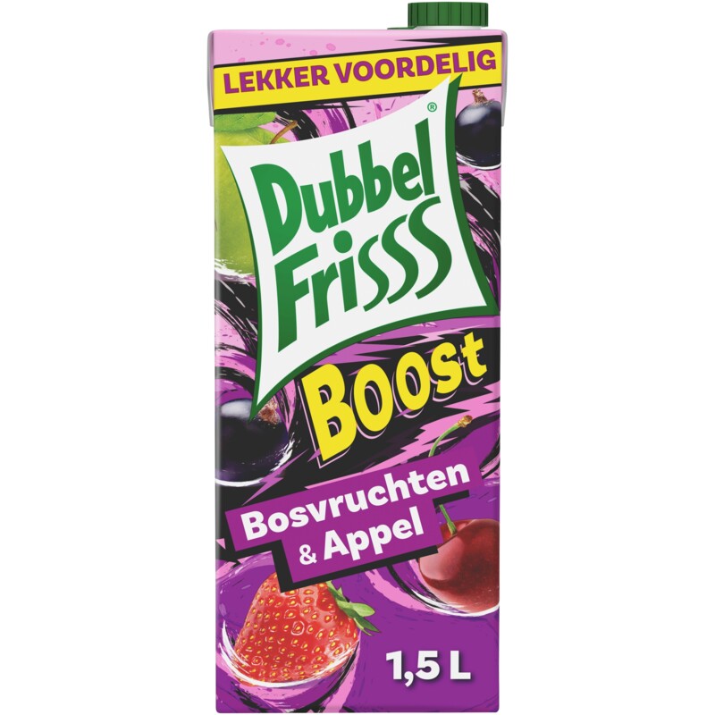 Een afbeelding van DubbelFrisss Boost bosvruchten & appel