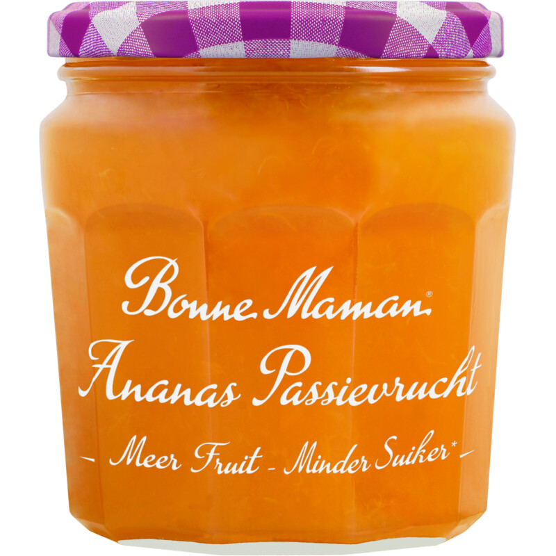 Een afbeelding van Bonne Maman Ananas en passievrucht minder suiker