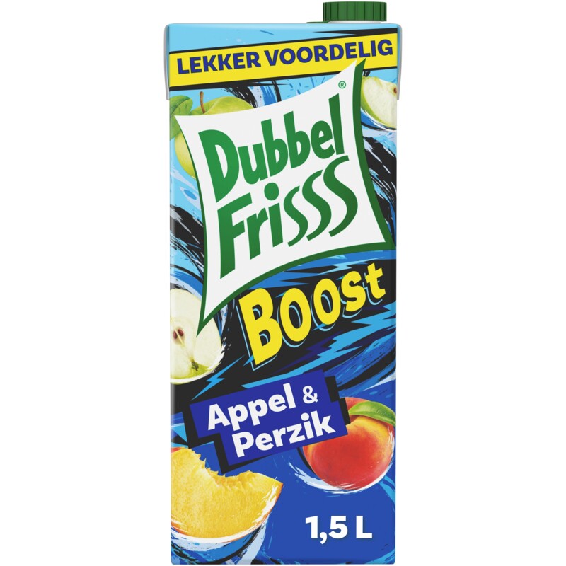 Een afbeelding van DubbelFrisss Boost appel & perzik