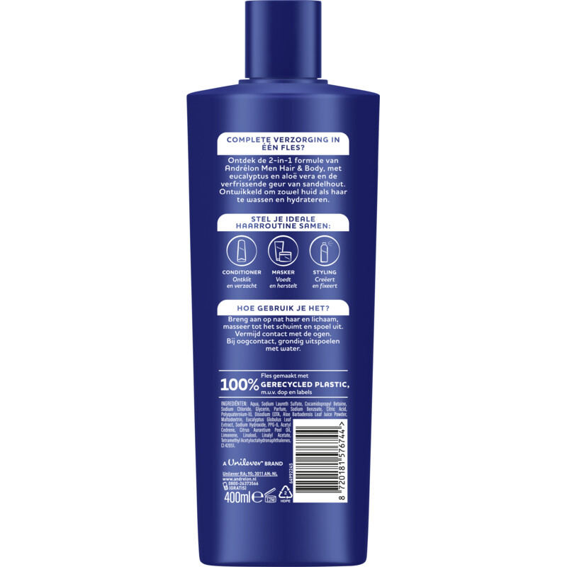 Een afbeelding van Andrélon Men hair & body shampoo