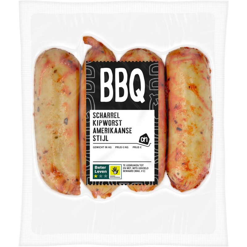 Een afbeelding van AH BBQ scharrel kipworst Amerikaanse style