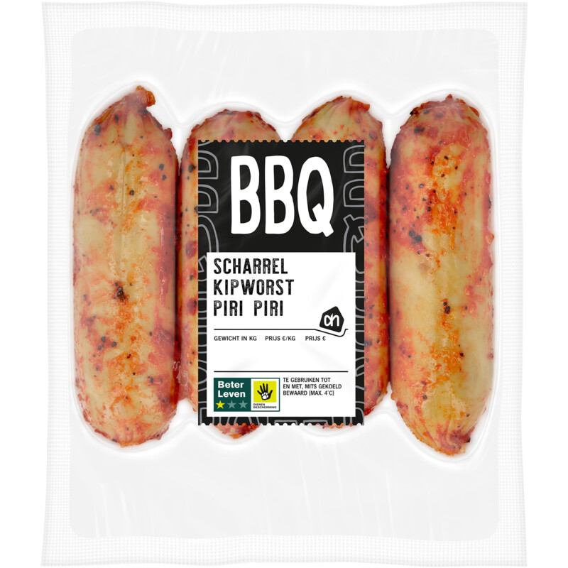 Een afbeelding van AH BBQ scharrel kipworst piri piri