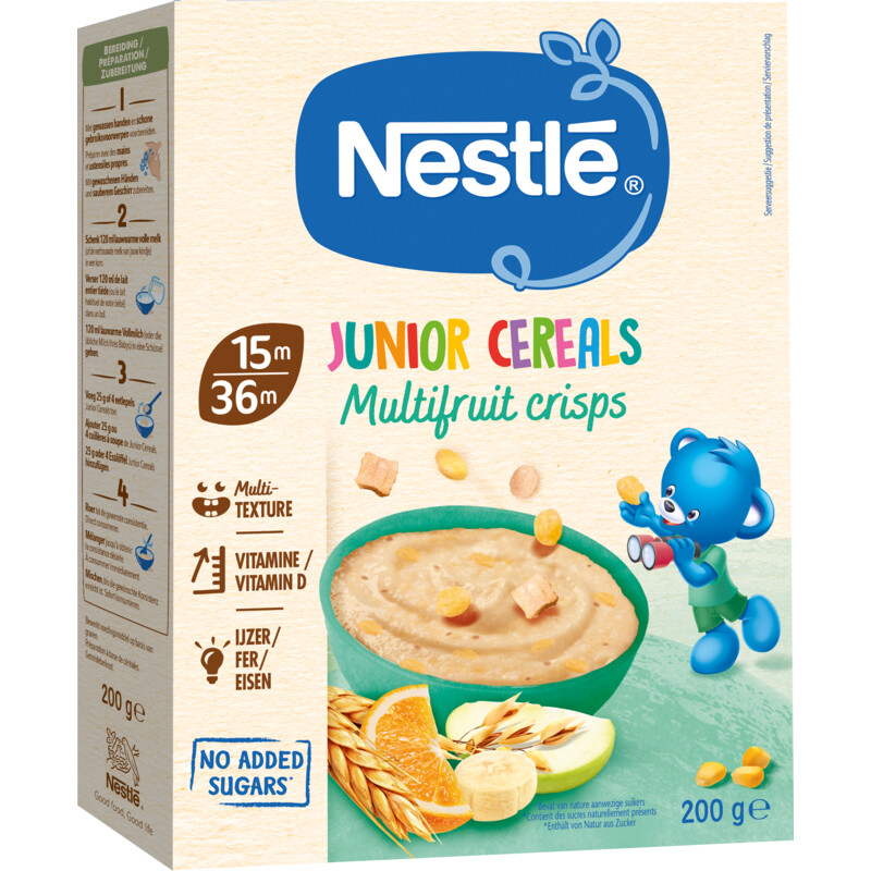 Een afbeelding van Nestlé Junior cereals multifruit crisps 15m+