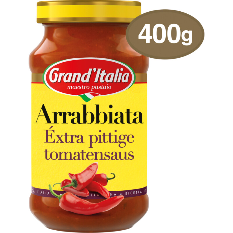 Een afbeelding van Grand' Italia Arrabbiata éxtra pittige tomatensaus