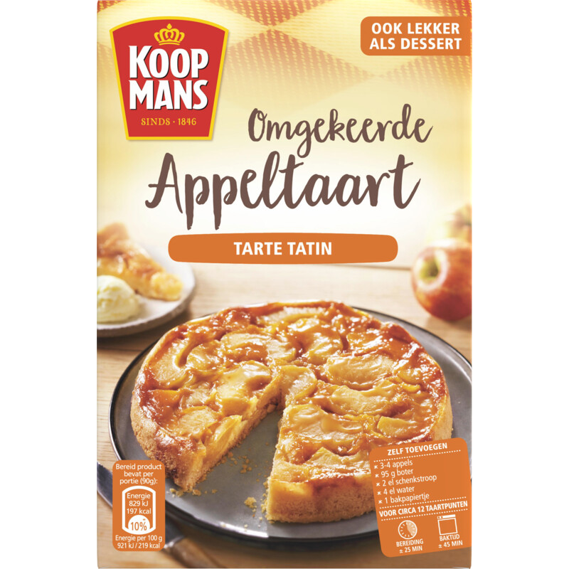Een afbeelding van Koopmans Omgekeerde appeltaart mix