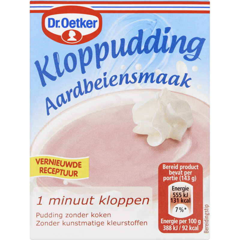 Een afbeelding van Dr. Oetker Kloppudding aardbei