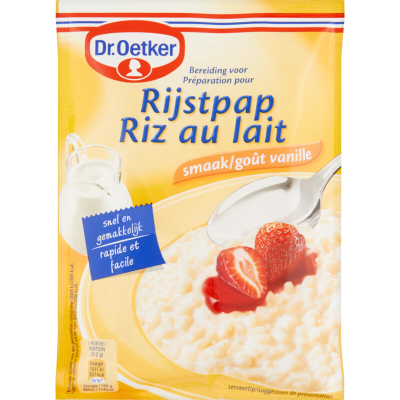 Een afbeelding van Dr. Oetker Rijstpap vanille BEL