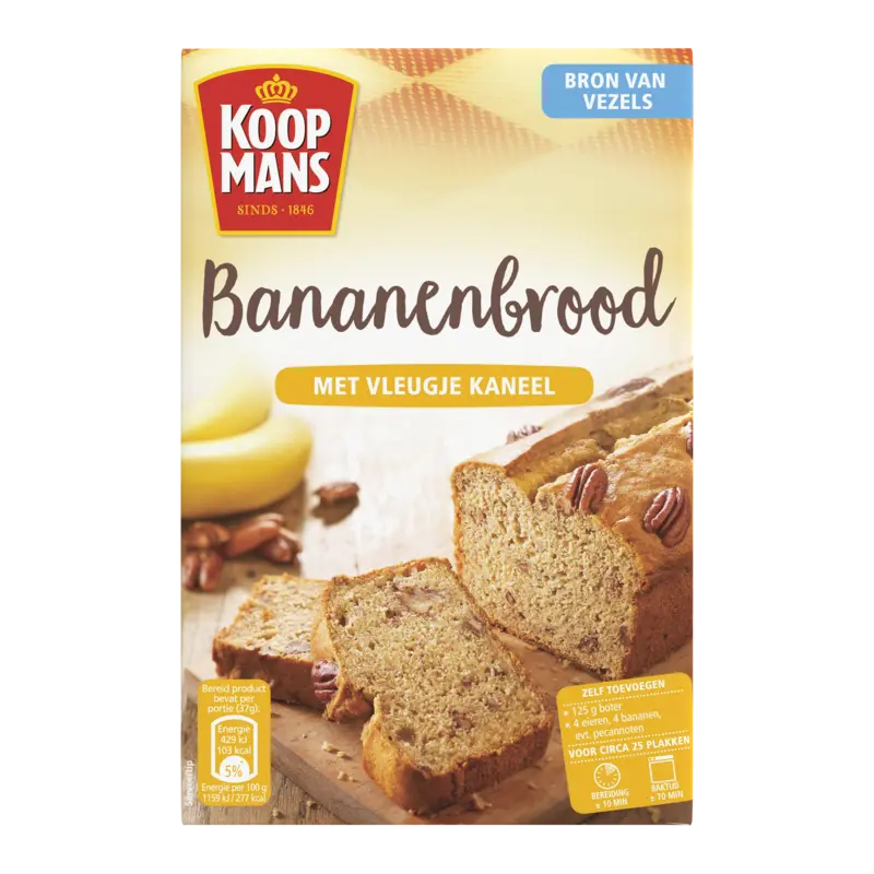 Bananenbrood met vleugje kaneel