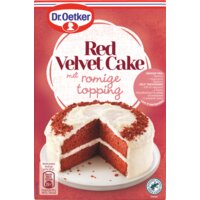 Een afbeelding van Dr. Oetker Red velvet cake met romige topping