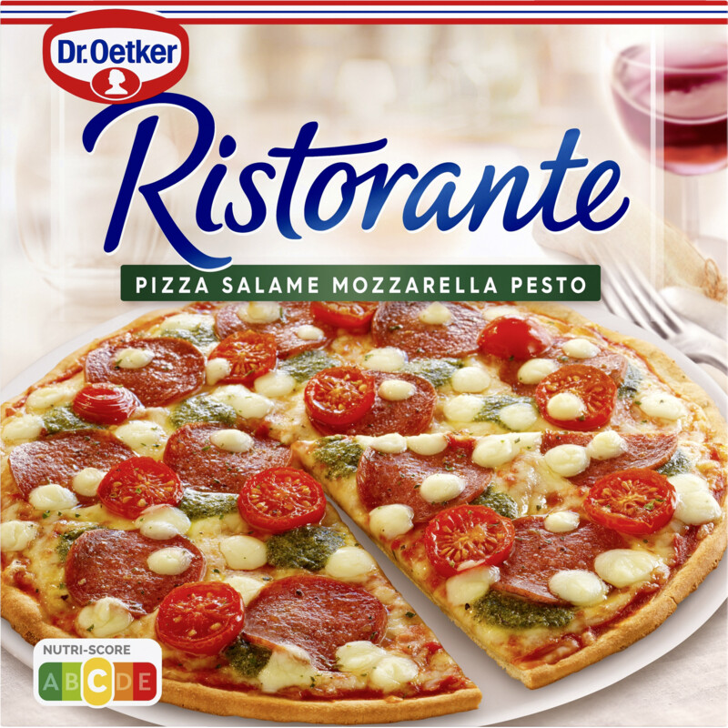 Een afbeelding van Dr. Oetker Ristorante pizza salami mozzarella pesto