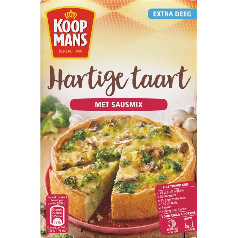 Een afbeelding van Koopmans Hartige taart met sausmix